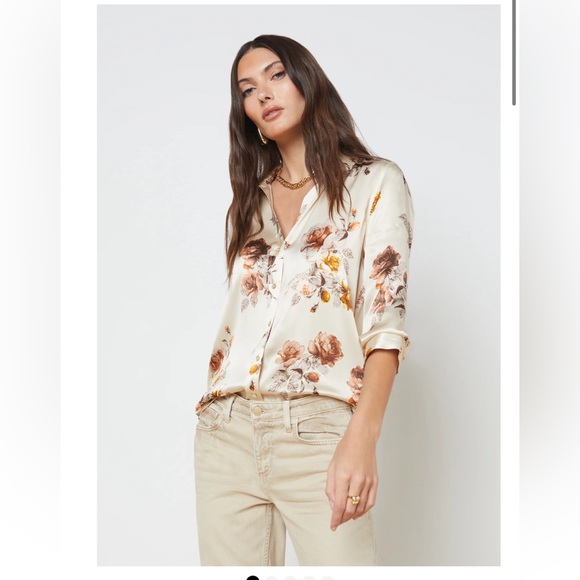 New L’Agence Dani Silk Blouse